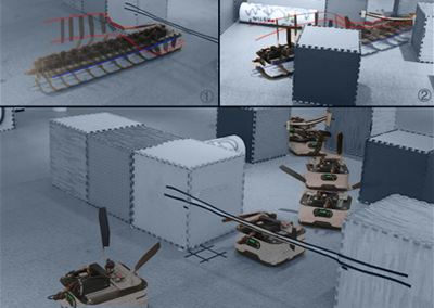 差動駆動移動ベース（SCR-DB）を用いた変形ロボットの実験